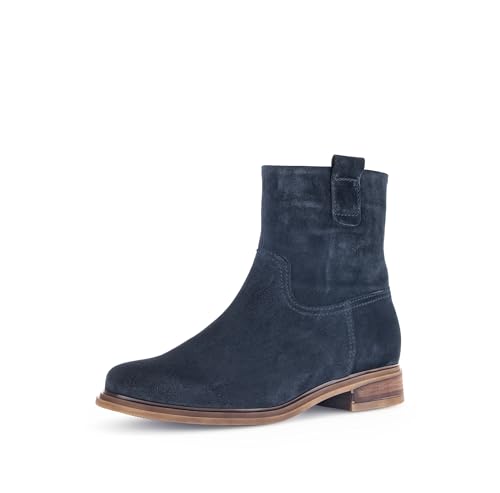 Gabor Damen Ankle Boots, Frauen Stiefeletten,Moderate Mehrweite (G),Booties,halbstiefel,Kurzstiefel,Dark-Blue(Flausch),42 EU / 8 UK