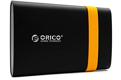Orico 500GB Externe Festplatte 2,5 Zoll USB 3.0 tragbare Mobile HDD Backup Speicher extern für Fotos PC TV Laptop Notebook Computer ps4 ps5 Xbox kompatibel mit Windows Mac OS Linux - orange