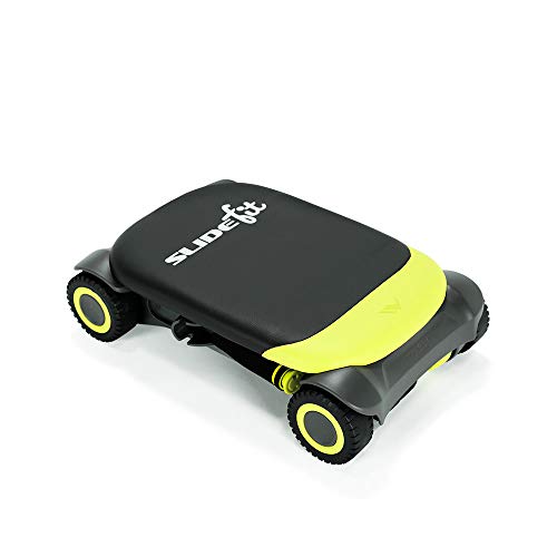 WONDER CORE Slide-Fit: Bauch-Roller - Trainingsgerät Rumpftraining zu Hause Fitness-Spiele für das Fitnessstudio persönliche Trainings-App Skateboard-Workout (grün)