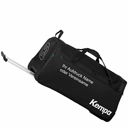 Kempa Trolley L schwarz 73,5 x 36 x 35 cm 90L mit Aufdruck Name