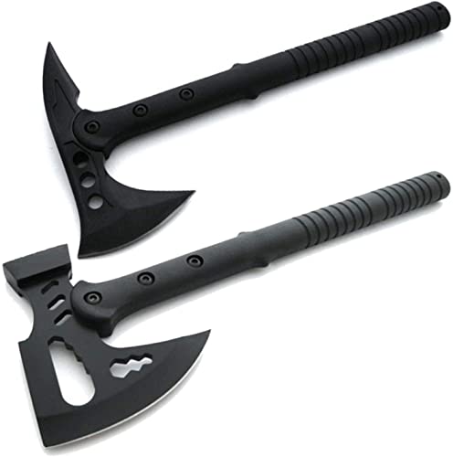 Set mit 2 Äxten 1x M48 Tactical Tomahawk mit Sanddorn - 1x Survival-Axt mit Hammer perfekt als Outdoor-Campingaxt - Axt mit Nylontasche