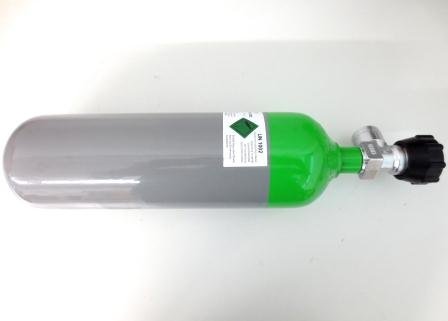Druckluftflasche 2 l kpl. gefüllt 300 bar mit Ventil ROTAREX inkl. Transportsicherung