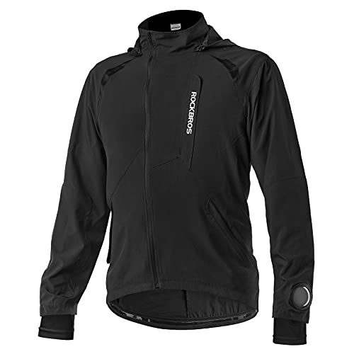 ROCKBROS Herren Fahrradjacke Elastisch Atmungsaktiv Laufjacke Softshelljacke Sommer Herbst Jacke XL