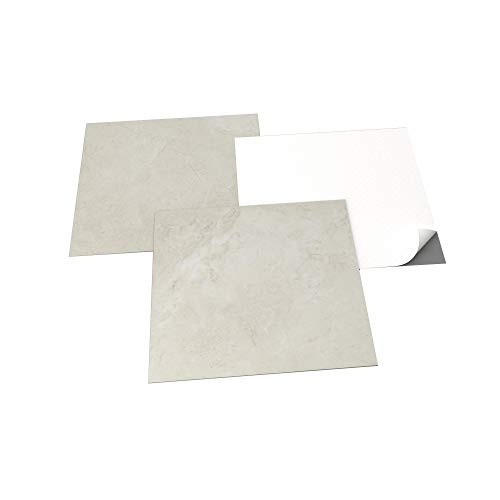 GENERIQUE - PVC Bodenbelag - Selbstklebende Fliesen - Marmoreffekt - Grau/Beige - 2,05m²/22 Fliesen