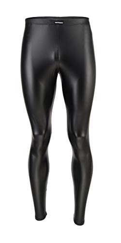 Vantissimo Herren Leder Leggings Made in Germany Lederhose Herren in Schwarz Matt Leder-Optik Kunstleder enganliegend Hose, Meggings Wetlook Leggings Latex Leggings Lack Leggings (Schwarz-Matt, S)