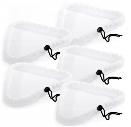5 Stück Dampfmoppbezug Mikrofaser-Pad Universal-Moppbezug Waschbar Ersatztücher Dampfbesen Waschschwamm zum Wischen, Wischen von Böden
