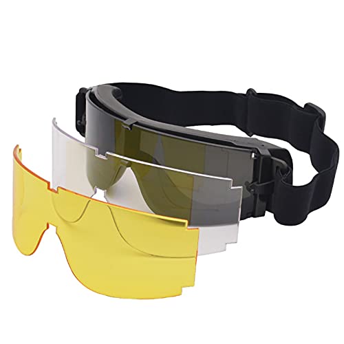 SANWOOD Universal Goggle Schutzbrille für Outdoor-Sportarten,Outdoor Airsoft Paintball Winddicht Schutzbrille Anti-UV Brille Brille Brillen