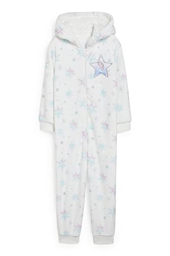 C&A Kinder Mädchen Onesie Bedruckt Fleece weiß 134
