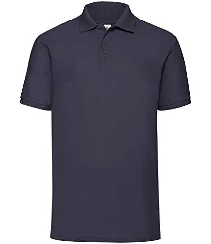 Fruit of the Loom Herren 65/35 Poloshirt, Blau-Blue (Deep Navy), L