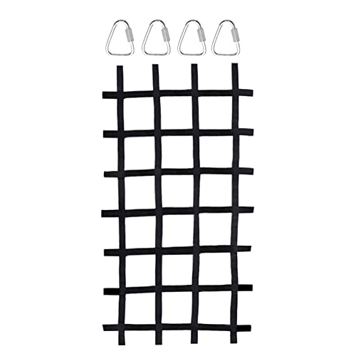 Kletternetz für Schaukelset,Ninja Kletternetz für Kinder - 89''x46'' Ninja-Netz mit Haken, Treehouse Jungle Gyms Kletterseilnetz, Ninja Warrior Slackline Onlynery