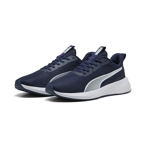 PUMA Unisex Flyer LITE 3 Straßen-Laufschuh, Navy White, 43 EU