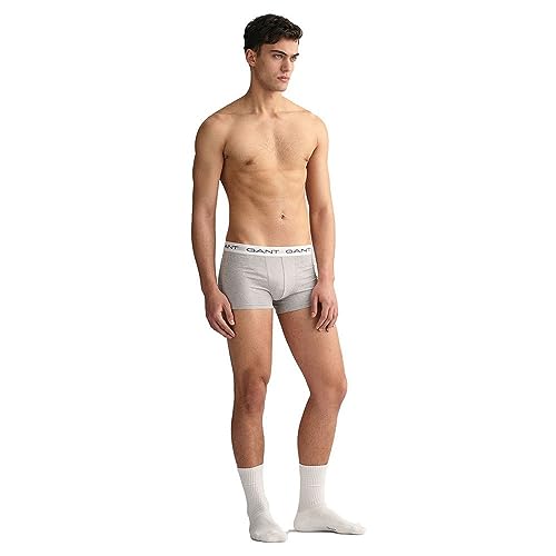 Gant Herren 3-Pack Trunk 3ER Pack, Grau Meliert, L