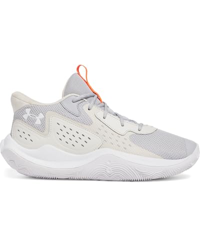 Under Armour Unisex UA Jet '23 Basketball Schuhe, Mod Gray/Ares Red/White, 43 EU