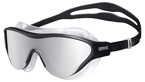 arena The One Verspiegelte Anti-Fog Unisex Schwimmbrille für Erwachsene, Taucherbrille mit Breiten Gläsern, UV-Schutz, Selbstjustierender Nasensteg, Orbit-Proof Dichtung