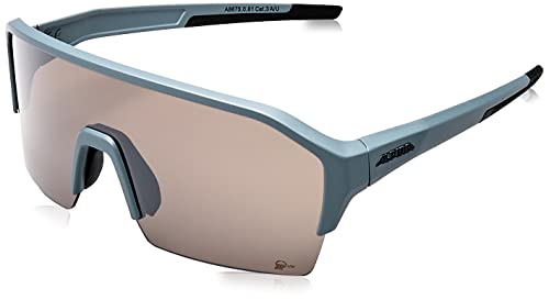 ALPINA Unisex - Erwachsene, RAM HR Q-LITE Sportbrille, dirt-blue matt, One Size