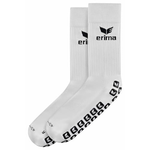 Erima Unisex Trainingssocke GRIP, Biały/czarny, 39-42 EU