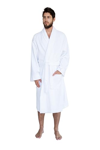 PUMA Bademantel für Damen und Herren - white - Gr. L/XL