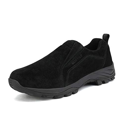 NORTIV 8 Herren wasserdichte Wanderschuhe Low Top Leichte Outdoor Trekking Camping Trail Wanderschuhe,Size 43.5,Schwarz,JS19007M
