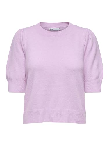 ONLY Damen Onlrica Life 2/4 Pullover KNT Noos Strickpullover 15318551 ,Pastel Lavender ,L