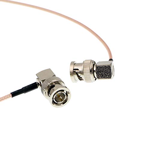 Uonecn RG179 HD-SDI-Kabel, rechtwinklig, BNC-Stecker auf Stecker, 75 Ohm, MegaFlex für Blackmagic HyperDeck Shuttle und BMCC BMPC Hyperdeck Kameras 61 cm