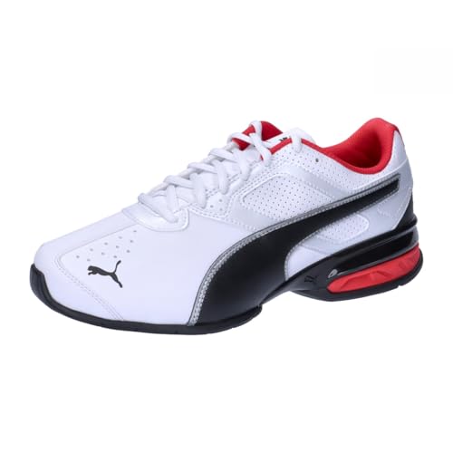 PUMA Herren Tazon 6 FM Low-Top Trainer, Puma White-Puma Black-Puma Silver, 47 EU