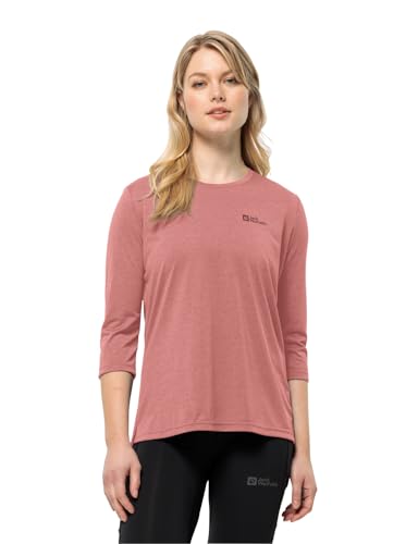 Jack Wolfskin Damen Crosstrail 3/4 W T-Shirt, Mineral Red, M EU