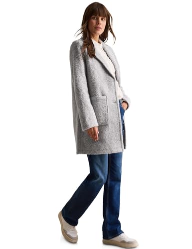 CECIL Damen B101182 Mantel in Wolloptik, Grey Melange, XXL