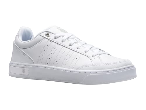 K-Swiss Herren Court Block Sneaker, White/White, 44 EU
