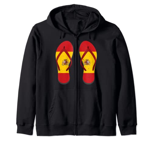 Spanien Flagge Flipflop Spanisch Geschenk Espana Spanier Kapuzenjacke