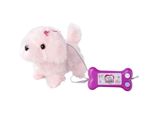 Simba 105893237 - ChiChi Love Little Puppy, zwei Funktionen, kabelgesteuert, läuft, bellt und wackelt mit dem Schwanz, 17cm, ab 3 Jahren