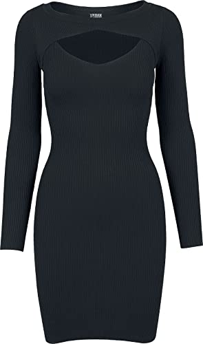 Urban Classics Damen Ladies Cut Out Dress Kleid, Schwarz (Black 7), S EU