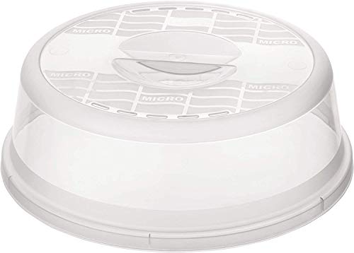 Rotho Basic Mikrowellenabdeckhaube, Kunststoff, Transparent, Durchmesser 26.5 cm