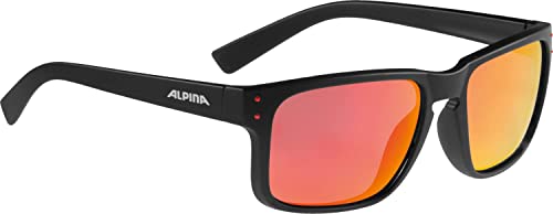 ALPINA KOSMIC - Verspiegelte und Bruchsichere Sonnenbrille Mit 100% UV-Schutz Für Erwachsene, black matt, One Size