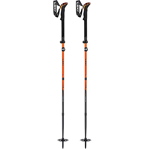 LEKI Sherpa FX Carbon Strong Skistöcke, orange-Denimblue, 120-140cm