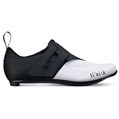 fizik Unisex Powerstrap R4 cycling footwear, Weiss Schwarz, 45 EU