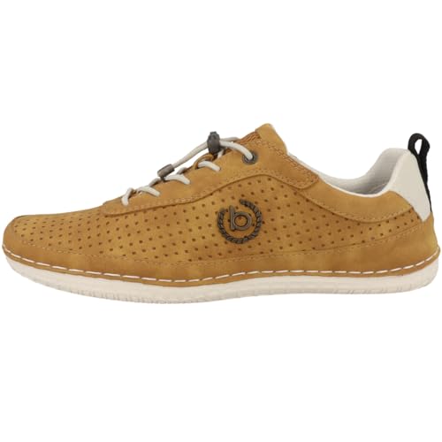 bugatti Sportlicher Sneaker mit Soft Fit Funktion, elastische Schnürsenkel, Gelb, 46 EU