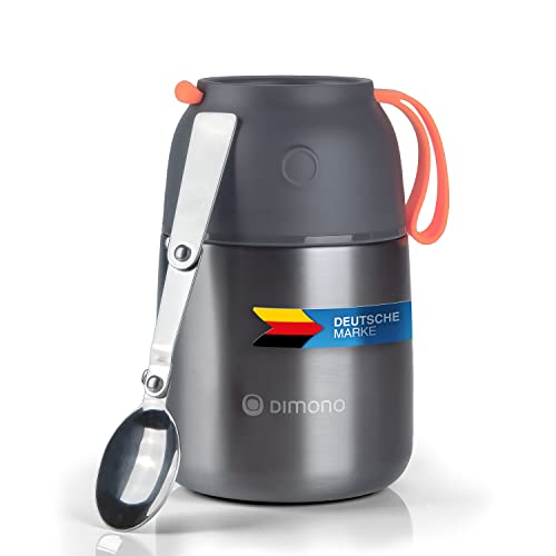 Dimono® Thermobehälter Warmhaltebehälter; To-Go Lebensmittelbehälter Essensbehälter Speisegefäß aus Edelstahl (500 ml)
