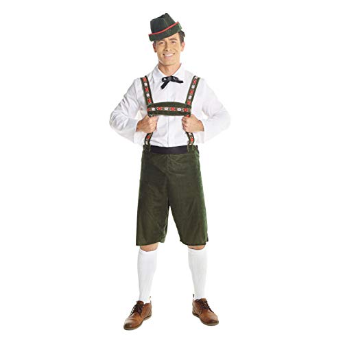 Morph Okotoberfest Lederhosen Kostüm Herren, Lustiges Oktoberfest Kostüm, Bayerisches Faschingskostüm - XL (117-122 cm Brustumfang)