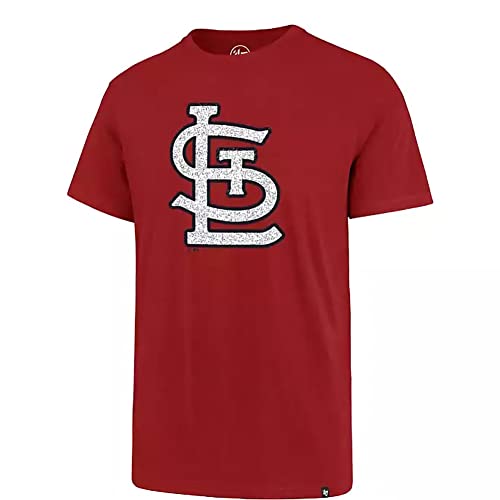 MLB Herren-T-Shirt im Used-Look, Team-Farbe, Primär-Logo, Wortmarke, T-Shirt, St. Louis Cardinals Rot, M
