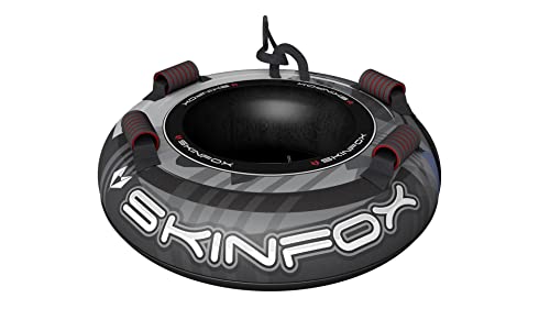 SKINFOX Snowtube Ø 100cm - BlackMix Aufblasbare Schlitten mit Griff Profi Snow Tube Rodelreifen Schneereifen Rutschreifen