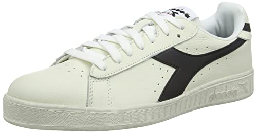 Diadora Unisex Game L Low Waxed Sneaker, Weiß/Schwarz, 45.5 EU