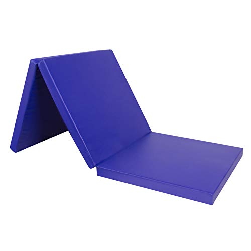 CCLIFE 180x60x5cm Klappbare Weichbodenmatte Turnmatte für Zuhause Fitnessmatte Gymnastikmatte rutschfeste Sportmatte Spielmatte, Farbe:Blau