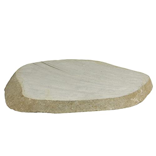Flussstein Trittstein Gehwegplatte Steinplatte Naturstein Trittplatte Unikat aus Serie ca 40 cm