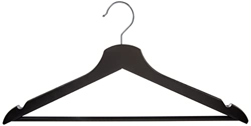 Ikea IKE-202.385.34 Holzkleiderbügel Bumerang Bügel 43 cm breit aus massivem Laub-Holz-SCHWARZ, 5-er Pack