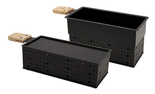 Cookut – Lumi Raclette und Fondue mit Kerze für 2 – schmelzen Sie Ihre Raclette in 3 Minuten und bereiten Sie ein Fondue in 5 Minuten zu – mit Rezeptbuch, Spatel und Gabel – ohne Strom