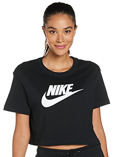 Nike Damen Kurz-T-Shirt Sportswear Essential, Black/White, M, BV6175-010