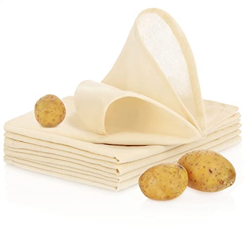 com-four® 5x Kartoffel-Press-Säckchen aus 100% Baumwolle - Kloßsack zur Herstellung von Knödeln und Klößen - Presstuch oder Seihtuch