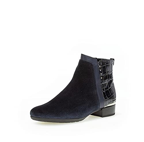 Gabor Damen Ankle Boots, Frauen Stiefeletten,Komfortable Mehrweite (H),halbstiefel,kurzstiefel,uebergangsschuhe,dk-blue (Mic/Ring),38.5 EU / 5.5 UK