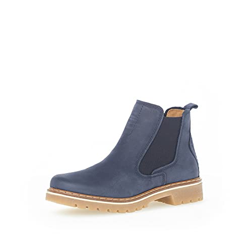 Gabor Damen Chelsea Boots, Frauen Stiefeletten,Wechselfußbett,Best Fitting,uebergangsstiefel,Schlupfstiefel,flach,Women's,Woman,Denim,40 EU / 6.5 UK