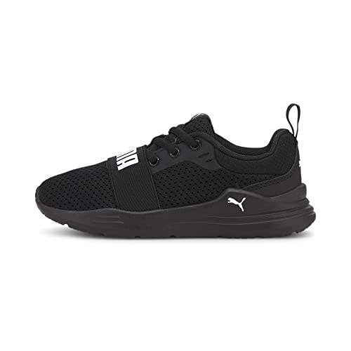 PUMA Unisex Kinder Wired Run Ps Sneaker, Puma Black Puma White, 34 EU
